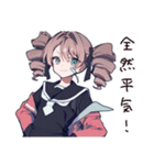 元気アピール体調わる女子（個別スタンプ：11）