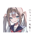 元気アピール体調わる女子（個別スタンプ：35）