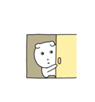白い子犬！ (日本語/韓国語)（個別スタンプ：12）