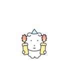 白い子犬！ (日本語/韓国語)（個別スタンプ：17）