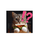 昭和グルメの猫ちゃんの一日にゃん語（個別スタンプ：8）