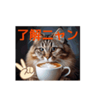 昭和グルメの猫ちゃんの一日にゃん語（個別スタンプ：13）