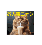 昭和グルメの猫ちゃんの一日にゃん語（個別スタンプ：15）
