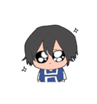 相澤先生とマイクの動くスタンプ（個別スタンプ：1）
