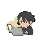 相澤先生とマイクの動くスタンプ（個別スタンプ：11）