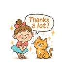 ゆるバレリーナとねこの毎日スタンプ⑦（個別スタンプ：8）