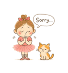 ゆるバレリーナとねこの毎日スタンプ⑦（個別スタンプ：17）