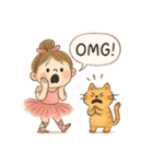 ゆるバレリーナとねこの毎日スタンプ⑦（個別スタンプ：22）