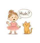 ゆるバレリーナとねこの毎日スタンプ⑦（個別スタンプ：23）