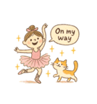 ゆるバレリーナとねこの毎日スタンプ⑦（個別スタンプ：28）