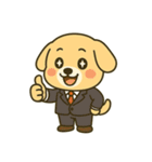 仕事に全力！犬のサラリーマン（個別スタンプ：4）