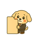 仕事に全力！犬のサラリーマン（個別スタンプ：10）