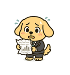 仕事に全力！犬のサラリーマン（個別スタンプ：33）
