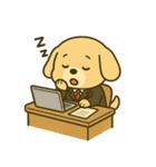 仕事に全力！犬のサラリーマン（個別スタンプ：37）