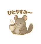 純喫茶を嗜むチンチラのかわいいスタンプ（個別スタンプ：8）