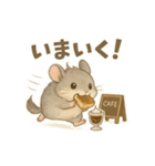 純喫茶を嗜むチンチラのかわいいスタンプ（個別スタンプ：20）