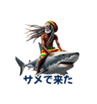 ラスタマンジャマイカレゲエ（乗り物編）2（個別スタンプ：4）