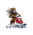 ラスタマンジャマイカレゲエ（乗り物編）2（個別スタンプ：6）