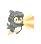 サメメカぺんぎん出撃中！（個別スタンプ：11）