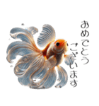 3Dリアル金魚！敬語でこんにちは（個別スタンプ：10）