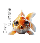 3Dリアル金魚！敬語でこんにちは（個別スタンプ：19）