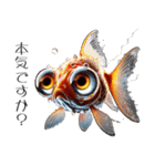 3Dリアル金魚！敬語でこんにちは（個別スタンプ：33）