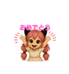 使いやすい！猫耳ツインテールの女の子♡（個別スタンプ：5）