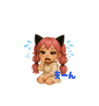 使いやすい！猫耳ツインテールの女の子♡（個別スタンプ：9）
