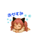 使いやすい！猫耳ツインテールの女の子♡（個別スタンプ：24）