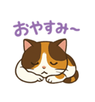 可愛い三毛猫のモフ子（個別スタンプ：5）