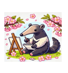 アリクイと桜のスタンプ@SFW（個別スタンプ：18）