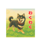 黒柴わさび ・ そっくりイラストのスタンプ（個別スタンプ：10）