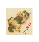 黒柴わさび ・ そっくりイラストのスタンプ（個別スタンプ：15）