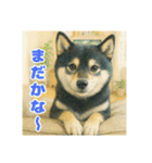 黒柴わさび ・ そっくりイラストのスタンプ（個別スタンプ：32）