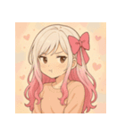 可愛らしい美女のきもち（個別スタンプ：3）