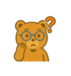 メガネ動物シリーズ「くま」（個別スタンプ：12）