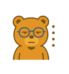 メガネ動物シリーズ「くま」（個別スタンプ：13）