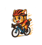 ロードバイクねこ（個別スタンプ：3）