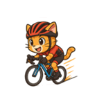ロードバイクねこ（個別スタンプ：8）