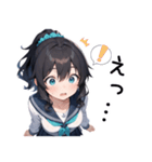 ぷぷぷのポニテちゃんスタンプ（個別スタンプ：5）