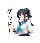 ぷぷぷのポニテちゃんスタンプ（個別スタンプ：10）