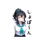 ぷぷぷのポニテちゃんスタンプ（個別スタンプ：11）
