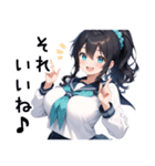 ぷぷぷのポニテちゃんスタンプ（個別スタンプ：13）