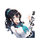ぷぷぷのポニテちゃんスタンプ（個別スタンプ：19）