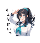 ぷぷぷのポニテちゃんスタンプ（個別スタンプ：22）