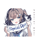 ハッピーなお祝い女子（個別スタンプ：31）