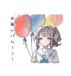 ハッピーなお祝い女子（個別スタンプ：40）