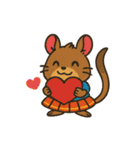 チンチラとデグーの仲良しLINEスタンプ（個別スタンプ：24）