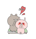 ラブカップルくま(彼→彼女)17 BIG（個別スタンプ：20）
