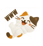 フェルト＊ネコ（白）（個別スタンプ：7）